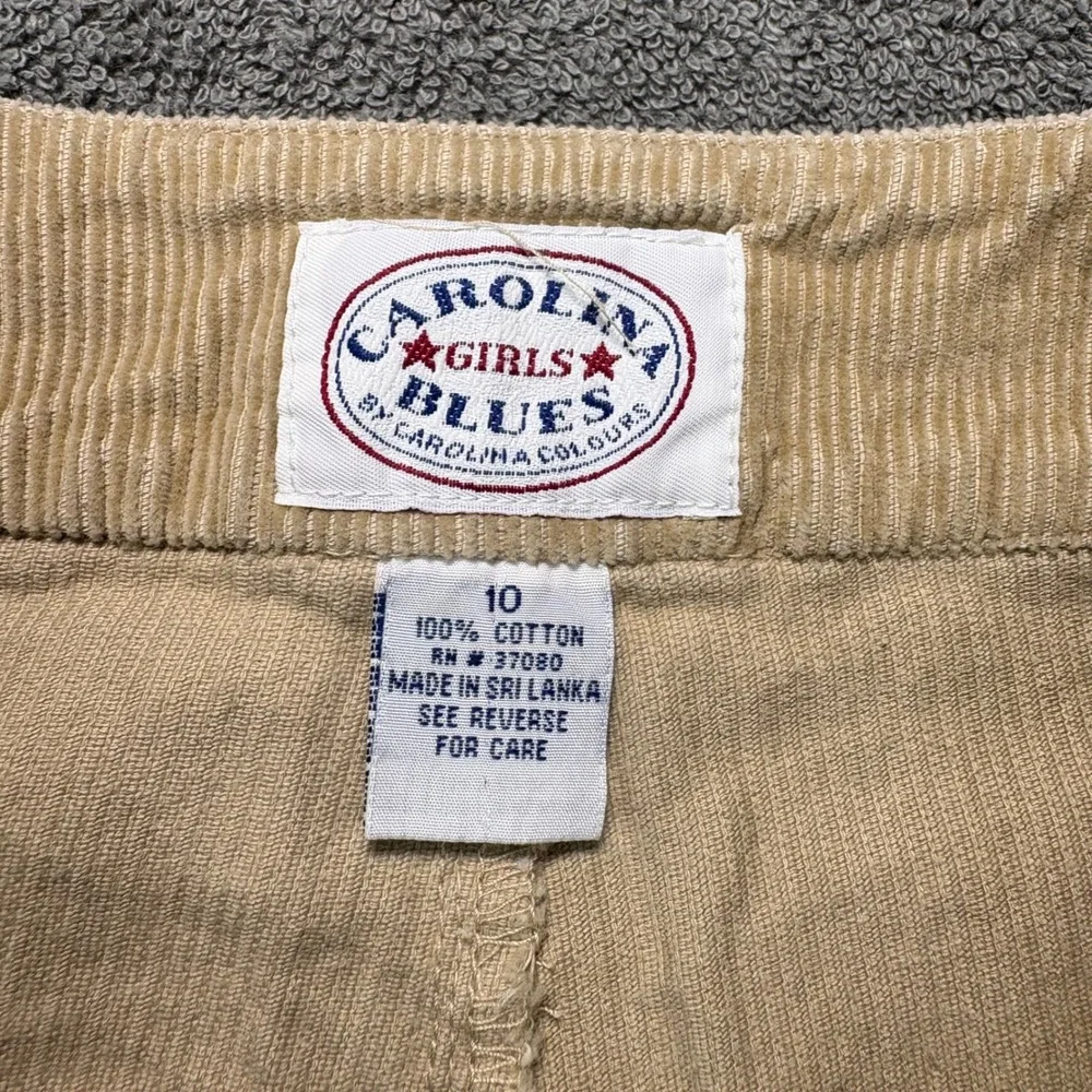 Carolina Girls Pants Girls 10 Tan Blues Corduroy Flare Grommet Y2K Retro Boho